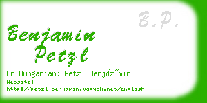 benjamin petzl business card